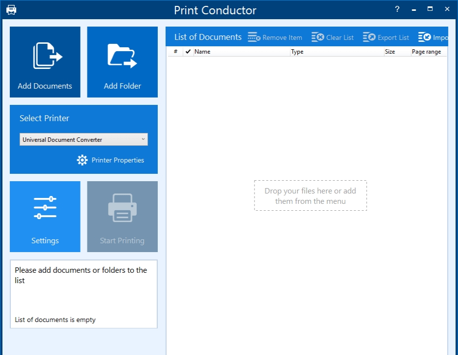 PrintConductor 一键批量打印各种文档图片