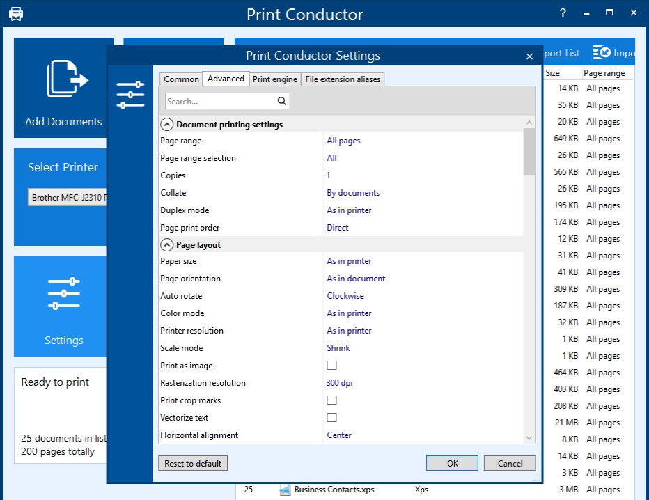 PrintConductor 一键批量打印各种文档图片