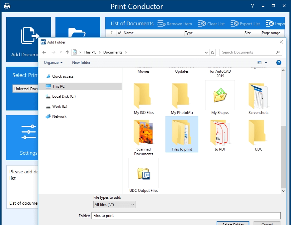 PrintConductor 一键批量打印各种文档图片